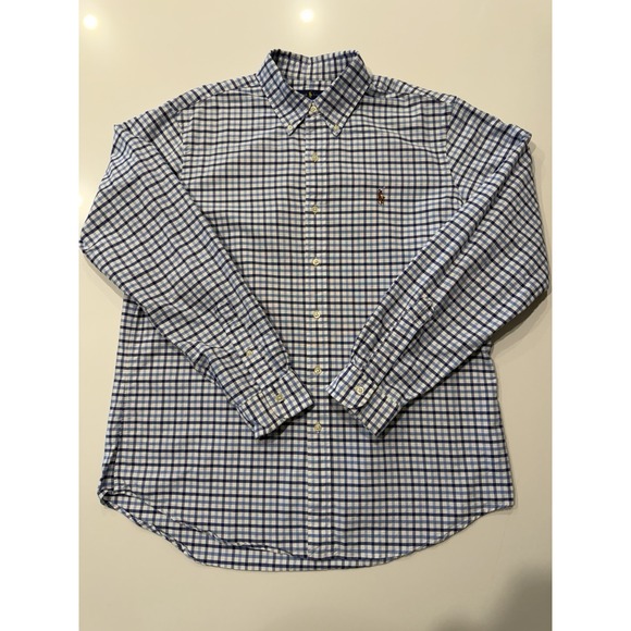 Ralph Lauren Other - Ralph Lauren Gingham Long Sleeve Shirt Light Blue Plaid Mens Large